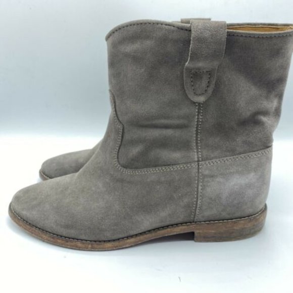 Isabel Marant Crisi Suede Ankle Boots Taupe Sz 40 - Picture 3 of 8